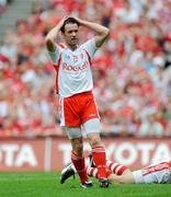 23 August 2009; Martin Penrose, Tyrone, holds his hands on his head after a near miss. GAA Football All-Ireland Senior Championship Semi-Final, Tyrone v Cork, Croke Park, Dublin. Picture credit: Oliver McVeigh / SPORTSFILE