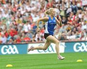 23 August 2009; Derval O'Rourke, from Munster, in action during the GAA/Athletics Ireland Inter-Provincial Super Sprint Relay.  Croke Park, Dublin. Picture credit: Oliver McVeigh / SPORTSFILE