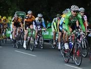 21 August 2009; Kenny Lisabeth, An Post Sean Kelly Team, passes the An Post sprint line in Roundwood, Co. Wicklow, during stage 1 of the Tour of Ireland. 2009 Tour of Ireland - Stage 1, Enniskerry to Waterford. Picture credit: Stephen McCarthy / SPORTSFILE