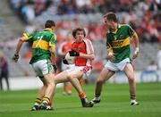 23 August 2009; Andrew Murnin, Armagh, in action against Michael Brennan, left, and Donal O'Sullivan, Kerry. ESB GAA Football All-Ireland Minor Championship Semi-Final, Armagh v Kerry, Croke Park, Dublin. Picture credit: Ray McManus / SPORTSFILE