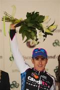 21 August 2009; Russell Downing, Candi TV - Marshalls Pasta, after winning Stage 1 of the Tour of Ireland. 2009 Tour of Ireland - Stage 1, Enniskerry to Waterford. Picture credit: Stephen McCarthy / SPORTSFILE