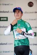 21 August 2009; Russell Downing, Candi TV - Marshalls Pasta, after receiving the An Post green points jersey after stage 1 of the Tour of Ireland. 2009 Tour of Ireland - Stage 1, Enniskerry to Waterford. Picture credit: Stephen McCarthy / SPORTSFILE