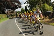 21 August 2009; Bernard Eisel, Team Columbia - HTC, leads the peloton during stage 1 of the Tour of Ireland. 2009 Tour of Ireland - Stage 1, Enniskerry to Waterford. Picture credit: Stephen McCarthy / SPORTSFILE