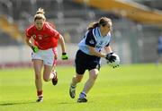 22 August 2009; Helen Cliffe, Dublin, in action against Grainne Lucey, Cork. Aisling McGing Memorial Championship Final, Cork v Dublin, Semple Stadium, Thurles, Co. Tipperary. Picture credit: Ray McManus / SPORTSFILE
