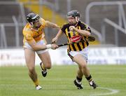 22 August 2009; Richie Hogan, Kilkenny, in action against Cormac Donnelly, Antrim. Bord Gais Energy GAA All-Ireland U21 Hurling Championship Semi-Final, Kilkenny v Antrim, Pairc Tailteann, Navan, Co. Meath. Picture credit: Oliver McVeigh / SPORTSFILE