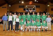 22 August 2009; The Ireland team. Senior Men's European Championship Qualifier, Ireland v Luxembourg, National Basketball Arena, Tallaght, Dublin. Picture credit: Brian Lawless / SPORTSFILE