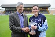 22 August 2009; Cliondha O'Connor, Dublin, receives her player of the match award from Dan O'Mahony, President of the Munster Ladies Football Association. TG4 All-Ireland Ladies Football Senior Championship Quarter-Final, Dublin v Kerry, Nowlan Park, Kilkenny. Picture credit: Matt Browne / SPORTSFILE