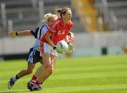 22 August 2009; Grainne Lucey, Cork, in action against Sinead O'Leary, Dublin. Aisling McGing Memorial Championship Final, Cork v Dublin, Semple Stadium, Thurles, Co. Tipperary. Picture credit: Ray McManus / SPORTSFILE