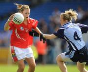 22 August 2009; Elanor Ahern, Cork, in action against Karen Halpin, Dublin. Aisling McGing Memorial Championship Final, Cork v Dublin, Semple Stadium, Thurles, Co. Tipperary. Picture credit: Ray McManus / SPORTSFILE