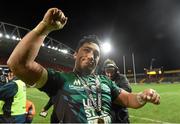 28 November 2015; Man of the match Bundee Aki, Connacht, celebrates after victory over Munster. Guinness PRO12, Round 8, Munster v Connacht. Thomond Park, Limerick. Picture credit: Diarmuid Greene / SPORTSFILE