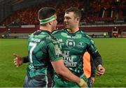 28 November 2015; Connacht's Robbie Henshaw and James Connolly celebrate after the game. Guinness PRO12, Round 8, Munster v Connacht. Thomond Park, Limerick. Picture credit: Diarmuid Greene / SPORTSFILE