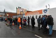 29 November 2015; Supporters queue for tickets ahead of the game. AIB Ulster GAA Senior Club Football Championship Final, Crossmaglen v Scotstown. Crossmaglen, Co. Armagh.Picture credit: Philip Fitzpatrick / SPORTSFILE