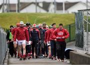 29 November 2015; Cuala players walk back to their dressing after their warm up. AIB Leinster GAA Senior Club Hurling Championship Final, Oulart the Ballagh v Cuala. Netwatch Dr. Cullen Park, Carlow. Picture credit: David Maher / SPORTSFILE