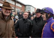 29 November 2015; Ruby Walsh, left, with trainer Willie Mullins in the parade ring after riding Arctic Fire to victory in the Bar One Racing Hatton's Grace Hurdle Grade 1. Horse Racing at the Fairyhouse Winter Festival. Fairyhouse, Co. Meath. Picture credit: Cody Glenn / SPORTSFILE