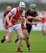 29 November 2015; Colm Cronin, Cuala, in action against Shaun Murphy, Oulart the Ballagh. AIB Leinster GAA Senior Club Hurling Championship Final, Oulart the Ballagh v Cuala. Netwatch Dr. Cullen Park, Carlow. Picture credit: David Maher / SPORTSFILE