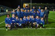 27 November 2015; The St Mary's RFC team with Leinster's Fergus McFadden and Aaron Dudon ahead of their Bank of Ireland's Half-Time Mini Games at the Leinster v Ulster - Guinness PRO12, Round 8 clash at the RDS Arena, Ballsbridge, Dublin. Picture credit: Stephen McCarthy / SPORTSFILE