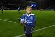 27 November 2015; Leinster matchday mascot Tom Coyle, from Kildare, ahead of Leinster v Ulster - Guinness PRO12, Round 8. RDS, Ballsbridge, Dublin. Picture credit: Stephen McCarthy / SPORTSFILE