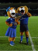 27 November 2015; Leo The Lion and Leona The Lioness celebrate their second year anniversary. Guinness PRO12, Round 8, Leinster v Ulster. RDS Arena, Ballsbridge, Dublin. Picture credit: Stephen McCarthy / SPORTSFILE