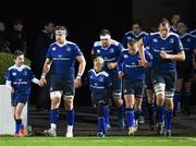 27 November 2015; Leinster matchday mascots Alex Woulfe, from Clontarf, Dublin, left, and Tom Coyle, from Kildare, with captain Jamie Heaslip ahead of Leinster v Ulster - Guinness PRO12, Round 8. RDS, Ballsbridge, Dublin. Picture credit: Stephen McCarthy / SPORTSFILE
