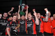 29 November 2015; Oulart the Ballagh captain Barry Kehoe lifts the cup as his team-mates celebrate. AIB Leinster GAA Senior Club Hurling Championship Final, Oulart the Ballagh v Cuala. Netwatch Dr. Cullen Park, Carlow. Picture credit: David Maher / SPORTSFILE