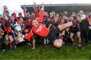 29 November 2015; Ben O'Connor, Oulart the Ballagh, celebrates with his team-mates at the end of the game. AIB Leinster GAA Senior Club Hurling Championship Final, Oulart the Ballagh v Cuala. Netwatch Dr. Cullen Park, Carlow. Picture credit: David Maher / SPORTSFILE