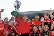 29 November 2015; Oulart the Ballagh manager Frank Flannery celebrates with players at the end of the game. AIB Leinster GAA Senior Club Hurling Championship Final, Oulart the Ballagh v Cuala. Netwatch Dr. Cullen Park, Carlow. Picture credit: David Maher / SPORTSFILE