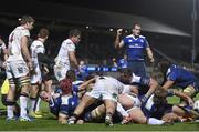 27 November 2015; Sean Cronin, Leinster, after scoring his side's try. Guinness PRO12, Round 8, Leinster v Ulster. RDS Arena, Ballsbridge, Dublin. Picture credit: Stephen McCarthy / SPORTSFILE