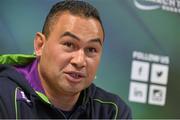30 November 2015; Connacht head coach Pat Lam during a press conference. Sportsground, Galway. Picture credit: David Maher / SPORTSFILE