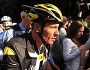 25 August 2009; Seven times winner of the Tour de France Lance Armstrong before being joined by cycling fans for a ride in the Phoenix Park, Dublin. Picture credit: Stephen McCarthy / SPORTSFILE