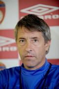 26 August 2009; Steaua Bucharest manager Cristiano Bergodi during a press conference ahead of their match against St Patrick's Athletic tomorrow. RDS, Dublin. Picture credit: Matt Browne / SPORTSFILE