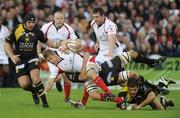 26 August 2009;Chris Henry, Ulster is tackled by Sean Hohneck, Viadana. Ulster v Viadana - Pre-Season Friendly, Ravenhill Park, Belfast. Picture credit: Oliver McVeigh / SPORTSFILE