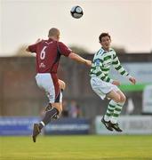 28 August 2009; Shane Guthrie, Galway United, in action against Gary Twigg, Shamrock Rovers. League of Ireland Premier Division, Galway United v Shamrock Rovers, Terryland Park, Galway. Picture credit: David Maher / SPORTSFILE