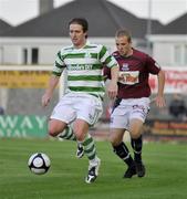 28 August 2009; Dessie Baker, Shamrock Rovers, in action against Mark O'Toole, Galway United. League of Ireland Premier Division, Galway United v Shamrock Rovers, Terryland Park, Galway. Picture credit: Barry Cregg / SPORTSFILE