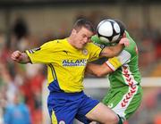 29 August 2009; Mark Holland, Cliftonville, in action against Dan Murray, Cork City. Setanta Cup, Cork City v Cliftonville, Turner's Cross, Cork. Picture credit: David Maher / SPORTSFILE