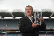 27 August 2009; Tyrone football legend Frank McGuigan joins gaelic football legends Peter Nolan, Offaly, Donie O'Sullivan, Kerry, Dermot Earley, Roscommon, Jimmy Keaveney, Dublin, Mick O'Dwyer, Kerry, and Paddy Doherty, Down, as he was inducted into the MBNA Kick Fada Hall of Fame at a ceremony in Croke Park, Dublin. Picture credit: Pat Murphy / SPORTSFILE