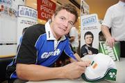 27 August 2009; As the rugby season gets set for kick-off Gillette Ambassador Brian O’Driscoll took part in a series of Dunnes Stores in-store signings much to the delight of the large crowd that packed the Blanchardstown and Cornelscourt stores. The in-store signings are part of a Gillette / Dunnes Stores promotion which is offering 50% off selected Gillette items including the new Gillette Gamer Razor. The Irish captain spent time with a host of delighted fans and will now turn his attention to the upcoming season. Dunnes Stores, Blanchardstown, Dublin. Picture credit: Brian Lawless / SPORTSFILE