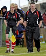 29 August 2009; Derry Management Pearce McCallan, right, and Mary Jo Boyle during the game. TG4 All-Ireland Ladies Football Junior Championship Semi-Final, Antrim v Derry, Wolfe Tones GAA Club, Kildress, Co. Tyrone. Picture credit: Michael Cullen / SPORTSFILE