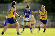 29 August 2009; Elaine Power, Waterford, in action against Eimear Considine, Clare. TG4 All-Ireland Ladies Football Intermediate Championship Semi-Final, Clare v Waterford, McDonagh Park, Nenagh, Co. Tipperary. Picture credit: Brendan Moran / SPORTSFILE