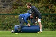 30 November 2015; Leinster scrum coach John Fogarty with Dominic Ryan during squad training. Leinster Rugby Squad Training. Rosemount, UCD, Belfield, Dublin. Picture credit: Piaras Ó Mídheach / SPORTSFILE