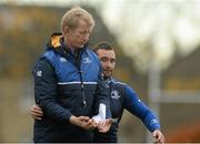 30 November 2015; Leinster head coach Leo Cullen with Dave Kearney during squad training. Leinster Rugby Squad Training. Rosemount, UCD, Belfield, Dublin. Picture credit: Piaras Ó Mídheach / SPORTSFILE
