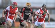 29 November 2015; David Redmond, Oulart the Ballagh, in action against Ross Tierney, left, and Nicky Kenny, Cuala. AIB Leinster GAA Senior Club Hurling Championship Final, Oulart the Ballagh v Cuala. Netwatch Dr. Cullen Park, Carlow. Picture credit: David Maher / SPORTSFILE