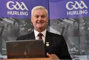 1 December 2015; Uachtarán Chumann Lúthchleas Gael Aogán Ó Fearghail during the Hurling Development Committee action plan launch. Croke Park, Dublin. Picture credit: Matt Browne / SPORTSFILE