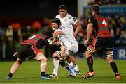 4 December 2015; Dan Tuohy, Ulster, is tackled by WP Nel, Edinburgh. Guinness PRO12, Round 9, Ulster v Edinburgh, Kingspan Stadium, Ravenhill Park, Belfast, Co. Down. Picture credit: Oliver McVeigh / SPORTSFILE