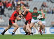 30 August 2009; Alex Corduff, Mayo, in action against Darragh O'Hanlan, left, and Ciaran McClean, Down. ESB GAA All-Ireland Minor Football Championship Semi-Final, Mayo v Down, Croke Park, Dublin. Picture credit: Brian Lawless / SPORTSFILE