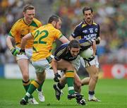30 August 2009; Declan O'Sullivan, Kerry, in action against Caomhin King, left, and Michael Burke, Meath. GAA All-Ireland Senior Football Championship Semi-Final, Kerry v Meath, Croke Park, Dublin. Picture credit: Brian Lawless / SPORTSFILE