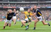 30 August 2009; Brian Farrell, Meath, in action against Mark O Se, left, and Mike McCarthy, Kerry. GAA All-Ireland Senior Football Championship Semi-Final, Kerry v Meath, Croke Park, Dublin. Picture credit: Brian Lawless / SPORTSFILE