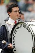 30 August 2009; Dublin Dail Deputy Terence Flanagan, T.D., a member of the Artane Senior band on parade, before the game. GAA All-Ireland Senior Football Championship Semi-Final, Kerry v Meath, Croke Park, Dublin. Picture credit: Ray McManus / SPORTSFILE