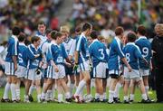 30 August 2009; Members of both teams shake hands after the match. Go Games during half time in the Kerry v Meath game. Croke Park, Dublin. Picture credit: Brian Lawless / SPORTSFILE