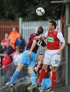 30 August 2009; Robbie Martin, Drogheda United, in action against Jason Gavin, St. Patrick's Athletic. League of Ireland Premier Division, St. Patrick's Athletic v Drogheda United, Richmond Park, Dublin. Photo by Sportsfile