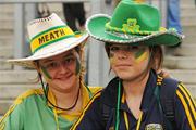30 August 2009; Lisa Murray Farrelly, left, and Shauna Sherlock, from Kingscourt, and supporting Meath at the game. GAA Football All-Ireland Senior Championship Semi-Final, Kerry v Meath, Croke Park, Dublin. Picture credit: Ray McManus / SPORTSFILE